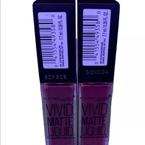 2PK Maybelline Vivid Matte Liquid Lipsticks Makeup